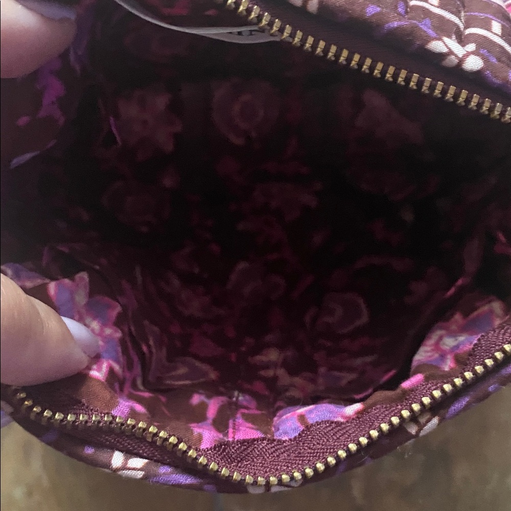 Ulla Johnson Purple and Pink Patterned Pouch. Zipper close w/ tassels. NWT. - Picture 3 of 5